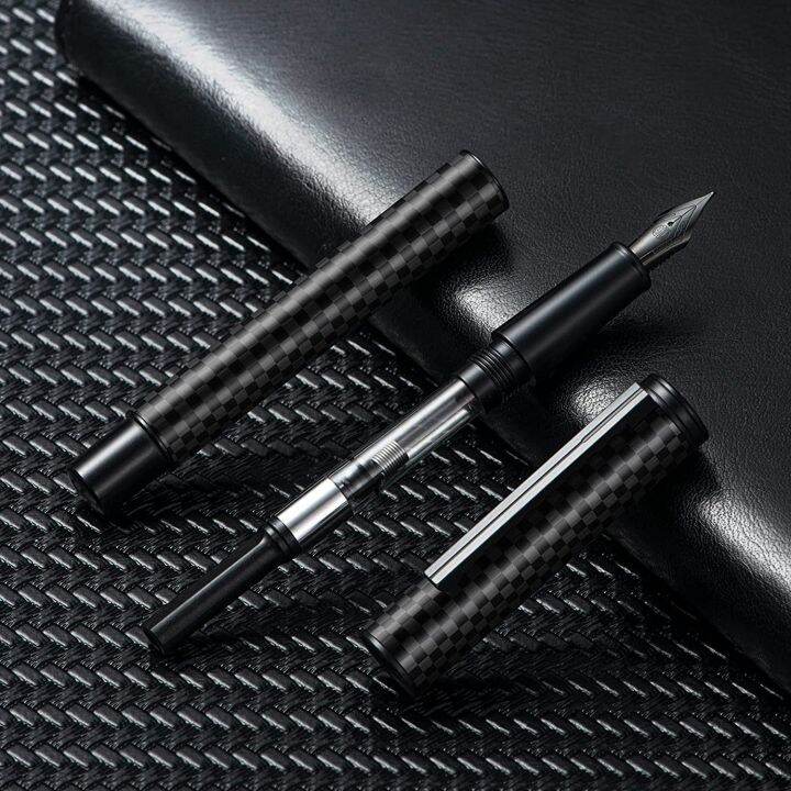 hongdian-1861-carbon-fiber-fountain-pen-effmbent-nib-classic-design-smooth-writing-pen-for-business-school-office