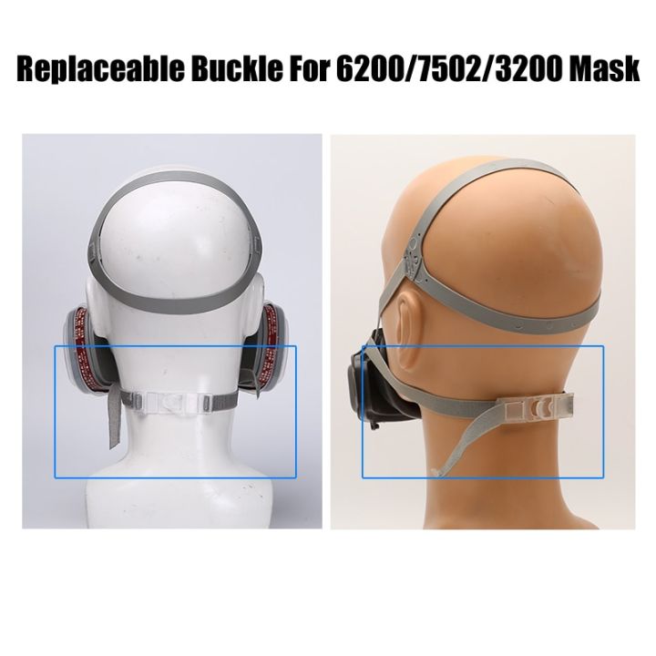 3m-6200-หัวเข็มขัด-1-คู่-7581-หัวเข็มขัด-เหมาะสำหรับ-6200-7502-7500-หน้ากากกันฝุ่นส่วนประกอบหน้ากากป้องกันแก๊สพิษ-3m-6200-buckle-1-pair-7581-buckle-suitable-for-6200-7502-7