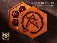 The Evening Star Dice Box CHERRY WOOD | Premium DnD Dice Box | D&amp;D Dice Box | Dice Vault | Dice Storage Tray for MTG RPG Gaming