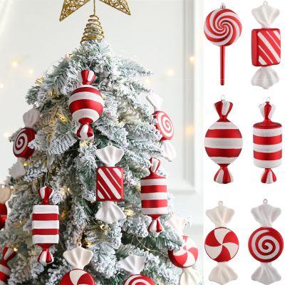 2Pcs Christmas Decoration Large Candy Cane DIY Xmas Tree Hanging Pendant Home Christmas Party Favors New Year Gift 2023 Navidad