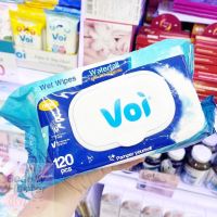 ทิชชูเปียก Voi 1 ห่อมี 120 แผ่น  Wet Wipes    Waterfall with sea minerals  ฆ่าเชื้อแบคทีเรีย  VOI Wet Wipes ทิชชูเปียก 1 ห่อมี 120 แผ่น