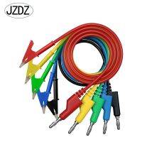 JZDZ 5pcs Multimeter Test Leads 4mm Banana Plug to alligator clips Electrical Measuring cable Line Jumper Wire DIY J.70054-1