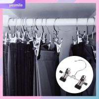 YESMILE 2pcs เหล็กไร้สนิม ชั้นวางรองเท้า การเดินทางการเดินทาง ปรับได้ปรับได้ ตะขอแขวนผ้า แบบพกพาได้ โฟลเดอร์กางเกง ที่แขวนรองเท้า