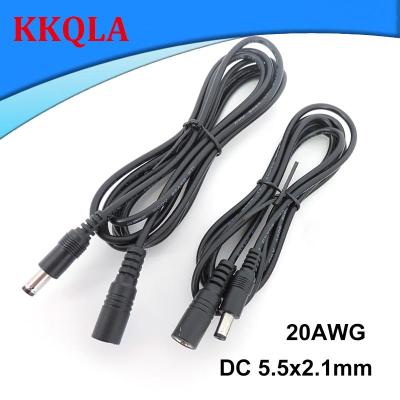 QKKQLA 0.5M/1.5m 5m 10M DC Female to Male 5A 20awg Power jack supply Cable Plug Extension connector Adapter Cord 5.5x2.1mm for strip