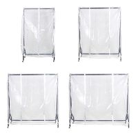 B2RB Clear Waterproof Dustproof Zip Clothes Rail Cover Clothing Rack Cover Protector Bag Hanging Garment Suit Coat Storage