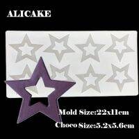 แม่พิมพ์สำหรับอบเค้กแบบ5แม่พิมพ์ซิลิโคนรูปดาวถาดแม่พิมพ์เยลลี่สำหรับนาฬิกาข้อมือแต่งกรอบเค้กช็อคโกแลตฟองดูว์เกรด8