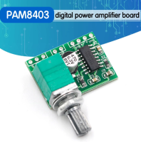 Topdigit PAM8403มินิบอร์ดเครื่องขยายเสียงดิจิตอลระบบเสียง5V ที่มีไฟ Usb โพเทนชั่นมิเตอร์