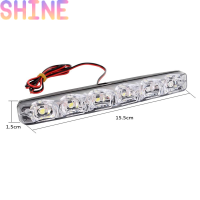 Shine 2pcs 12V 6 LED Daytime Running Light DRL รถหมอกวันขับรถหลอดไฟชุด