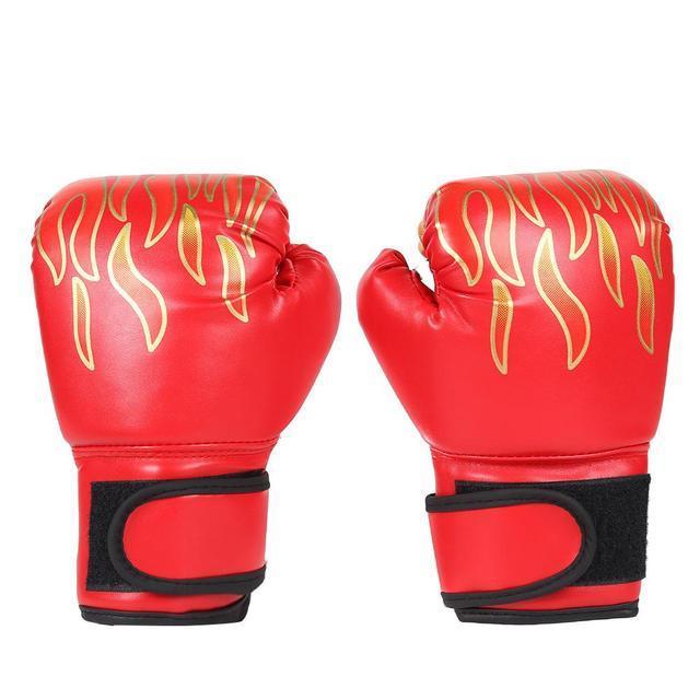 2pcs-boxing-training-fighting-gloves-pu-leather-kids-breathable-muay-thai-sparring-punching-karate-kickboxing-professional-glove