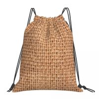 Braided Rattan Wood Wicker Backpacks Portable Drawstring Bags Drawstring Bundle Pocket Sports Bag Book Bags For Man Woman School