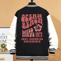 Ocean Beach เสื้อโค้ทสำหรับผู้หญิง,เสื้อคลุมความทรงจำ Surf เครื่องแบบเบสบอลลำลองสไตล์เกาหลี S-5Xl เสื้อโค้ตทรงหลวม