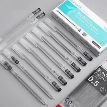 Muji Gel Ink Ballpoint Pen CAP TYPE (0.5 mm) [AVAILABLE IN 10 COLORS]