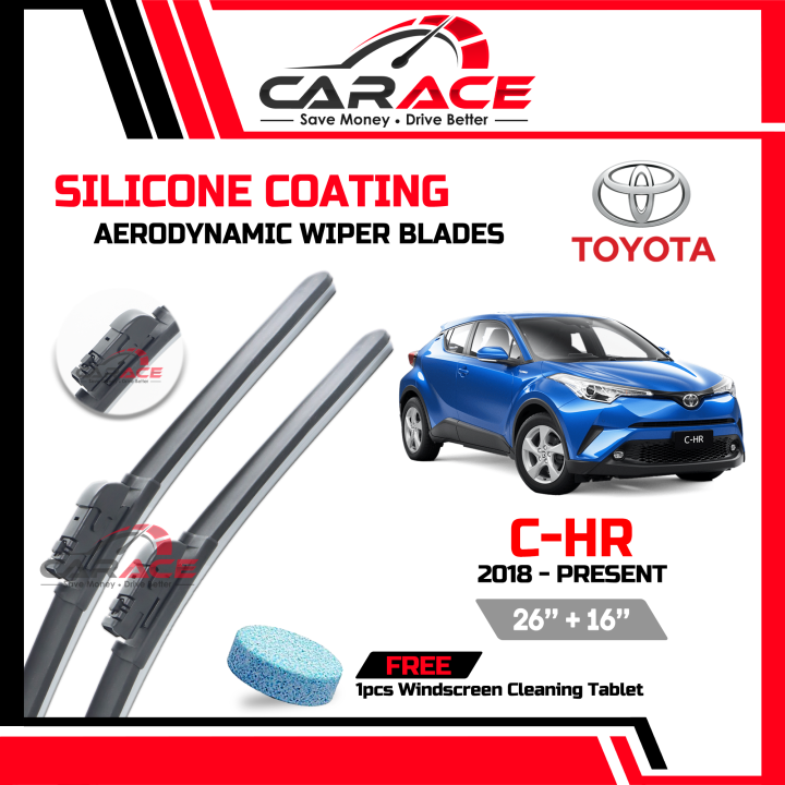 TOYOTA CHR 2018Present CARACE SILICONE Aerodynamic Wiper Blades 26