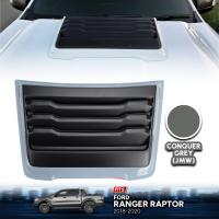 สกู๊ป ช่องลมหลอก ครอบฝากระโปรงหน้า สำหรับ ฟอร์ด เรนเจอร์ Ford Ranger Raptor T7 XLT 2018 - 2021 สีเทา เเร็ปเตอร์ ดำ จำนวน 1 ชิ้น