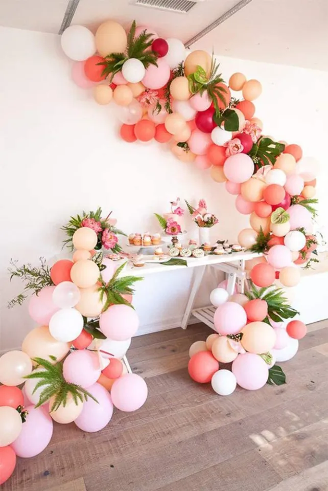 Balloon Decor Set &Nbsp;Blush Balloons, 100 Pcs Blush Pink Balloons,  Fuchsia Balloons, Baby Pink Balloons, Pastel Orange Balloons, Ivory  Balloons For Blush Bridal Shower, Blush Wedding Decors, Blush Pink Baby  Shower (Kb-249) |