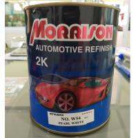 Morrison สีพ่นรถยนต์2K เบอร์ W54(มุก)ขนาด1ลิตร ใช้เบอร์W54(พื้น)เป็นตัวรองพื้น (MitSubishi Pearl Whi