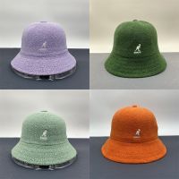 ❏☸ KANGOL Knitted 16 Popular Colors Classic Logo Embroidery Bucket Hat Solid Fisherman 39;s Hat Tide Male and Female Basin Cap