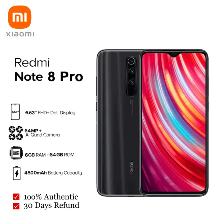 Xiaomi Redmi Note 8 Pro 6gb Ram64gb128gb Rom 653 64mp Quad Camerahelio G90t Octa Corelte 1695