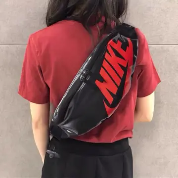 Nike+Heritage+Hip+Crossbody+Fanny+Bum+Pack+Sling+Bag+Black+Red+Ck7914+010  for sale online