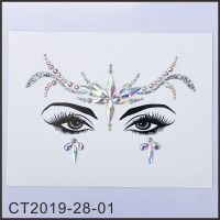 【YF】 3D Face Jewels Sticker Temporary Tattoo Crtstal Rhinestone Stickers Body Arty Woman Tatoo Crystal Eyes Gems