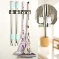 Brush Mop Broom Storage Organiser Wall Mounted Kitchen Rack Holder/Hanger Tool