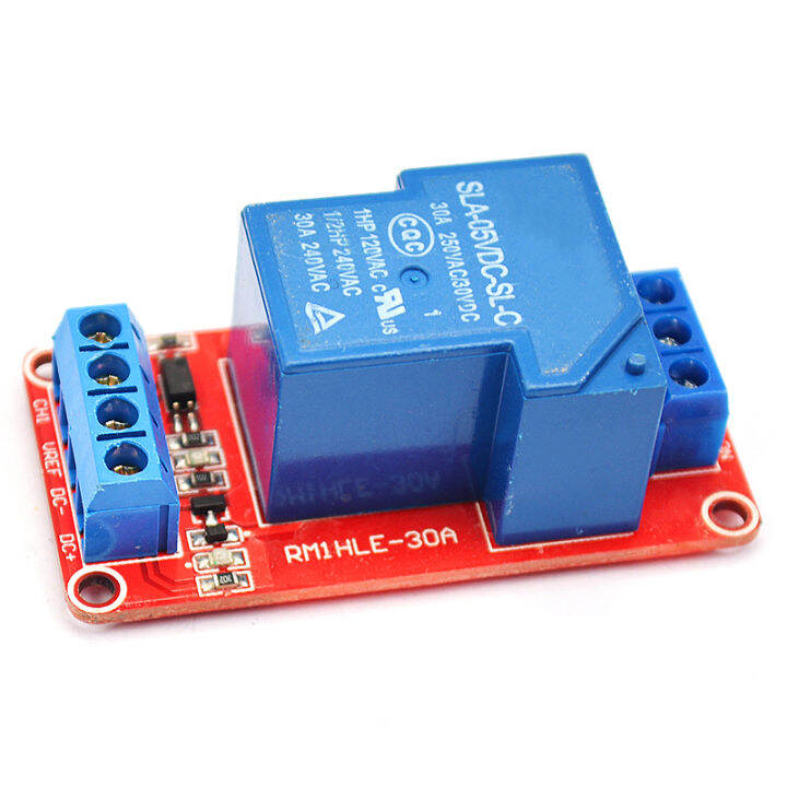 Risym 1 30A relay module with optocoupler isolation supports high-level ...