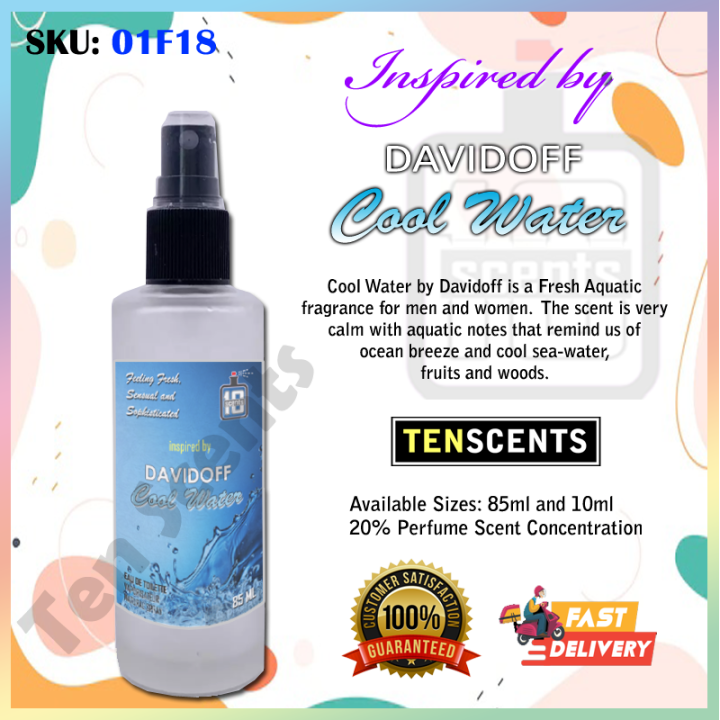 TENSCENTS 85ml Dvidoff Coolwater Inspired Oil Based Perfume for Women