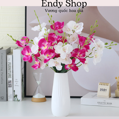 Hoa lan hồ điệp (60cm) hoa giả trang trí nhà cửa, quán cà phê, decor phòng, phụ  kiện chụp ảnh - Endy Shop 