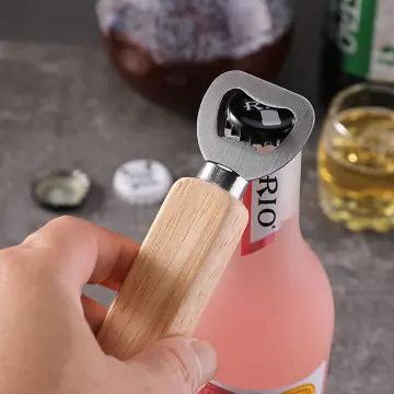 Wooden Bottle Opener Beer Can Opener Household Kitchen Bar Tools For Home  Handle Handheld Wine Soda Glass Cap (1pc)