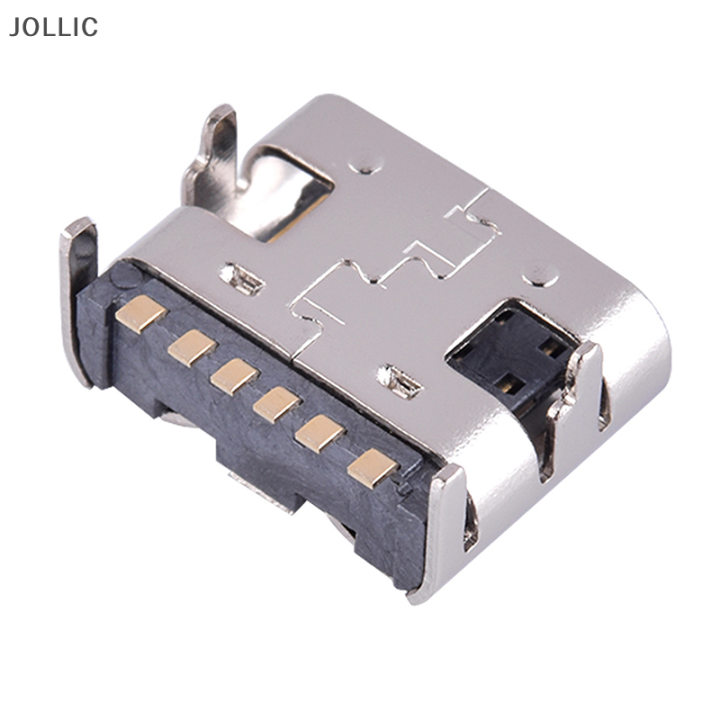 Jollic 10pcs Type C 6 Pin USB SMT Socket Connector 3.1 Type-C Female ...