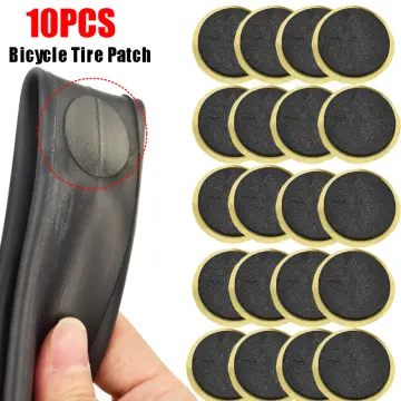 10pcs Bicycle Tire Patch Glue Road Mountain Bike Tyre Inner Tube Puncture  Repair Rubber Cement