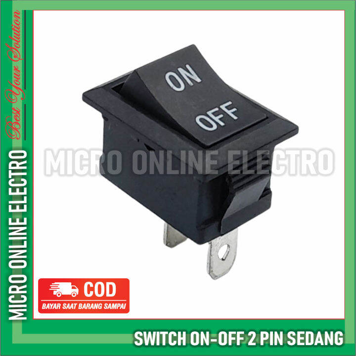 [ 5 PCS ] Rocker Switch On-Off 2 Pin Sedang Saklar Jenis On Off 2 kaki ...