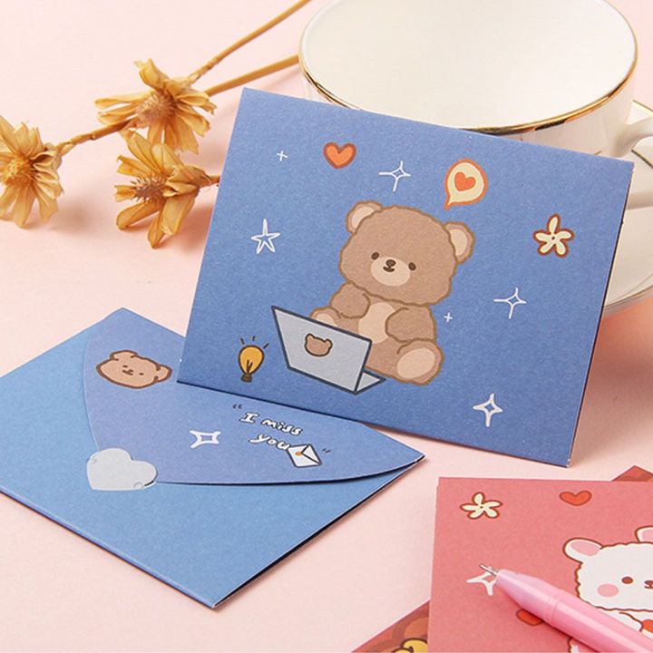 8jia8hao-กระต่ายหมี-ปีใหม่-ตกแต่งของขวัญ-ซองอวยพรขอบคุณ-การ์ดวันเกิด-กระดาษจดหมาย-การ์ดอวยพร