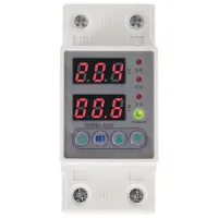 Din Rail Dual Display Adjustable over Voltage Current and Under Voltage Protective Device Protector Relay 220V 230V