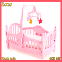 Zozo ✨Ready Stock✨ เตียงเปลขนาดเล็กและม้าไม้สำหรับเด็กหญิงของขวัญตุ๊กตาบ้านตกแต่ง