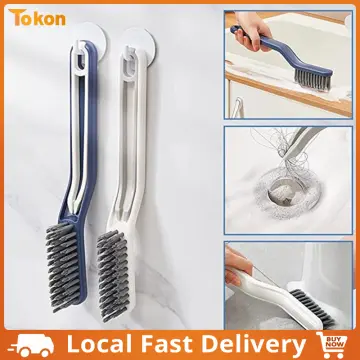 1 2 3pcs Groove Cleaning Brush With Long Handle Hard Bristle Brush