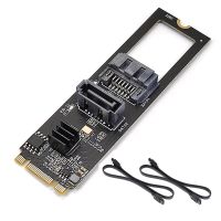 SATA เพื่อ M2อะแดปเตอร์ NVME 2พอร์ต SATA ไปยัง SATA3.0อะแดปเตอร์ NVME เพื่อ M.2การ์ด PCI Key M + B 6Gbps การ์ดขยาย SSD สำหรับอะแดปเตอร์เดสก์ท็อป FJK3825