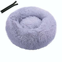 Pet Bed Cat Litter Dog Kennel Plush Round Deep Sleeping Bed Warming With Removable Pad Pet Kennel Removable and Washable Zipper