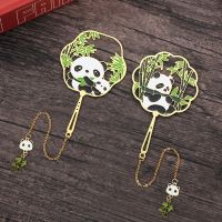 +【； Chinese Style Metal Retro Panda Bookmark Metal Pendant Hollow Book Clip Tassel Pagination Mark Stationery Gift School Supplies