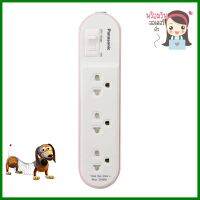 รางปลั๊กไฟ 3 ช่อง 1 สวิตซ์ PANASONIC WCHG24132N 1 ม. สีชมพูPOWER STRIP PANASONIC WCHG24132N 3-OUTLET 1-SWITCH 1M PINK **คุ้มที่สุดแล้วจ้า**