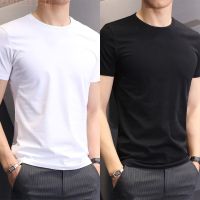 【On Clearance】CAMILLES - -Men Crew Neck Basic Plain T-shirt Blouse Pullover Sleeve Sleeve Slim Fit Top High Quality-【Mens-fashion】