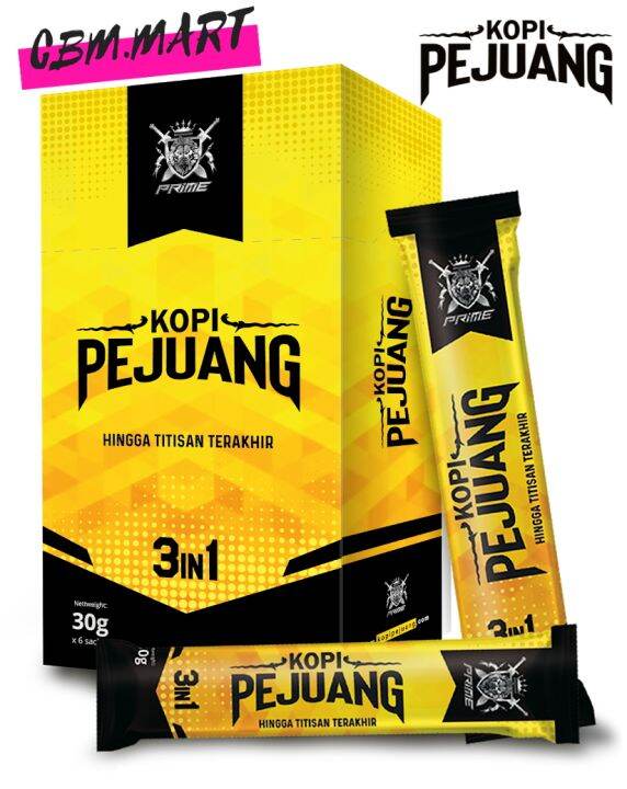 KOPI PEJUANG 3IN1 (1 BOX = 30G*6 SACHET) POWER FOR MEN / KOPI LELAKI / TAHAN LAMA (100 ORIGINAL