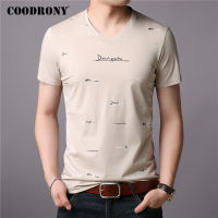 COODRONY Brand T Shirt Men Fashion Casual V-Neck T-Shirt Streetwear Mens Clothing  Summer Soft Cotton Tee Shirt Homme C5074S