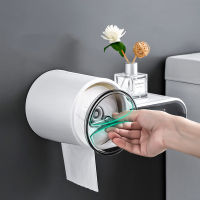 Multifunctional Toilet Paper Holder Rack Waterproof Wall-Mounted Toilet Tissue Box Roll Paper Storage Box Bathroom Accessories