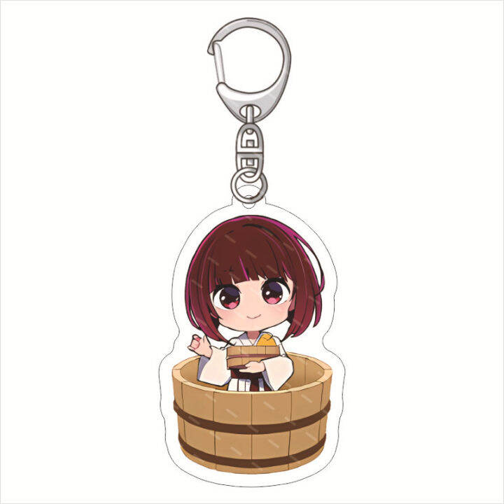 oshi-no-ko-keychain-anime-keyring-acrylic-cute-bag-pendant-kimono-hoshino-ai-ruby-arima-kana-gift