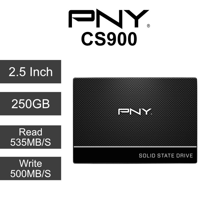 PNY CS900 250GB 3D NAND 2.5" SATA III Internal Solid State Drive