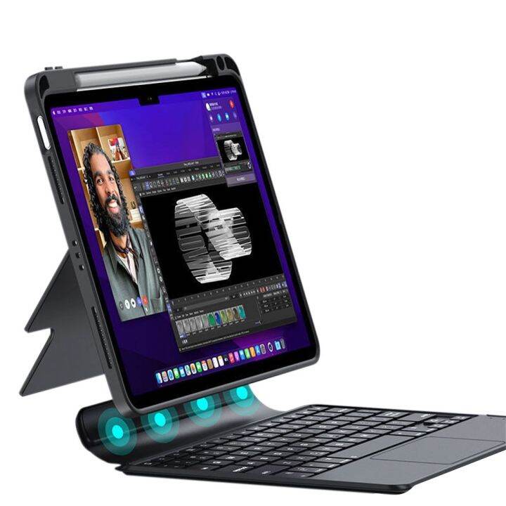 For iPad Mini 6 Folio Touch Magic Keyboard Case with Colors Backlit