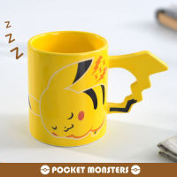 อะนิเมะโปเกมอน Kawaii Pikachu การ์ตูนถ้วยน้ำเซรามิกแก้วคริสต์มาสของขวัญวันเกิดสำหรับเด็ก