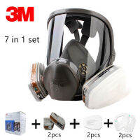 (Gratis Ongkir ปลา) 3M 6800แบบเต็มหน้าสเปรย์วาดภาพไอระเหยอินทรีย์ตัวกรองอนามัยชุดกลาง (7ใน1สูท)