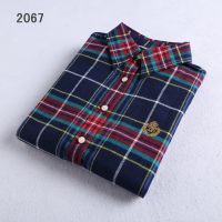 ⊕☫ 2022 U-shark Fashion Plaid Shirt Female College Style Women 39;s Blouses Long Sleeve Thicken Flannel Shirts Blusas Office Tops